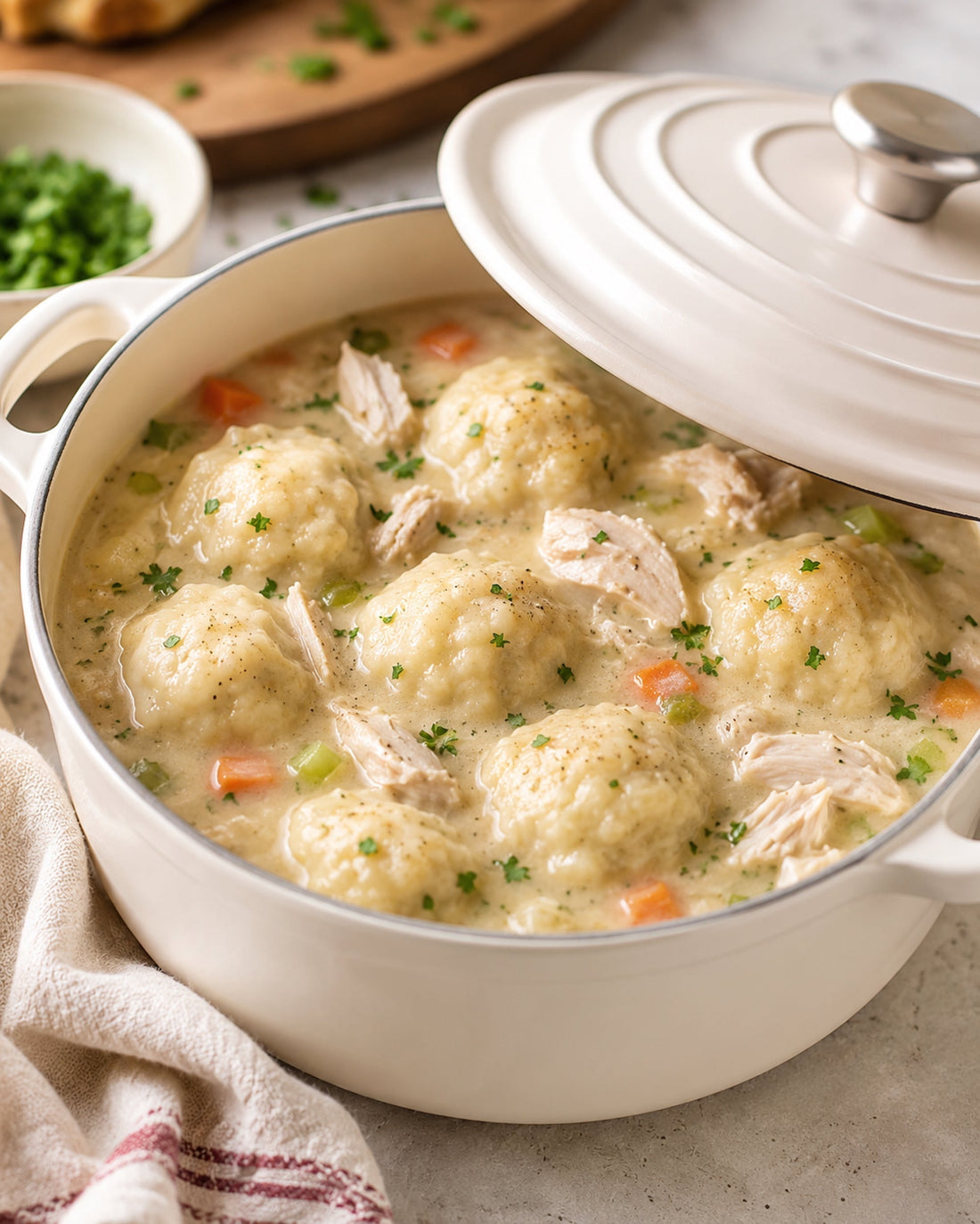 Dutch Oven Chicken & Dumplings