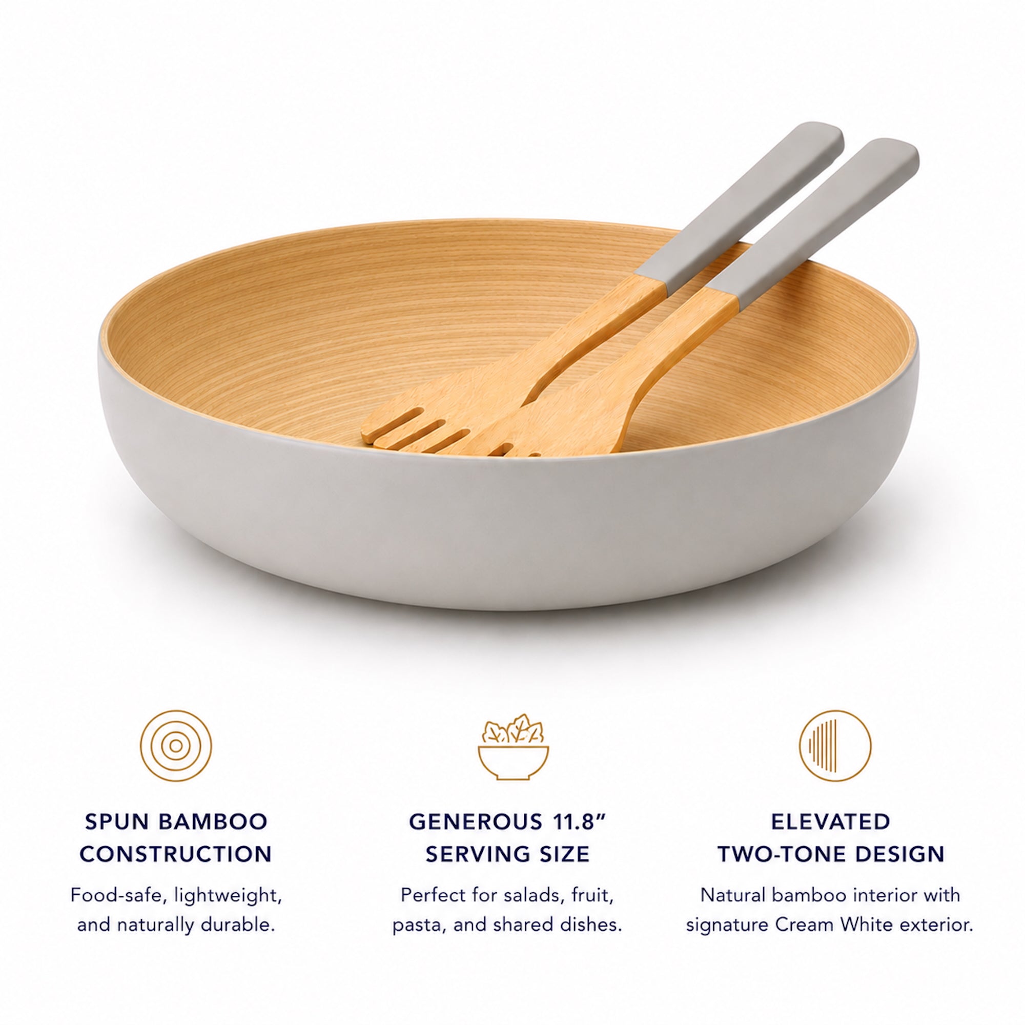 Salad Bowl with Tongs