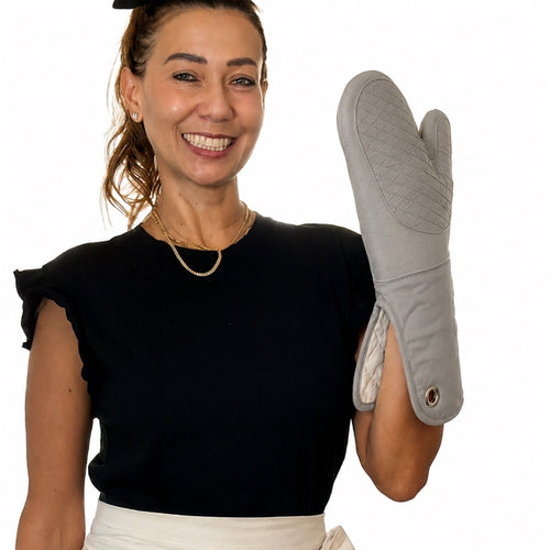 Oven Mitts, Cotton & Silicone,  2-Pack, 14 inch