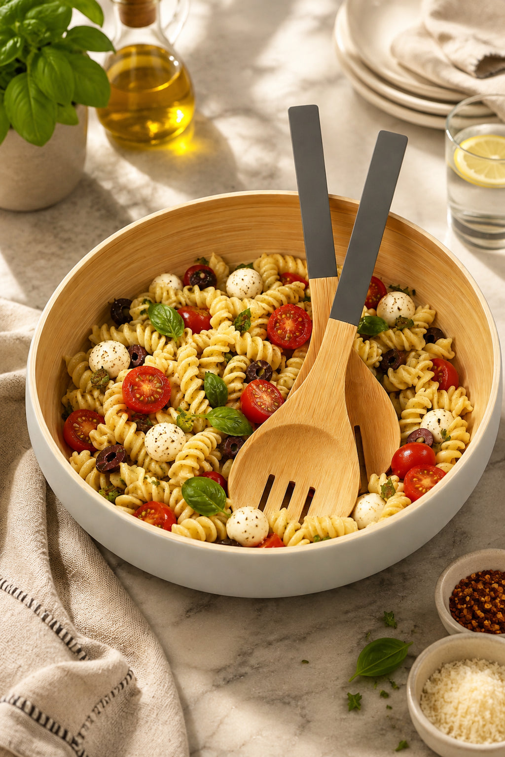 Salad Bowl with Tongs