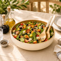 Simmer Down Cookware Salad Serving Bowl with Tongs - 11.8 inch