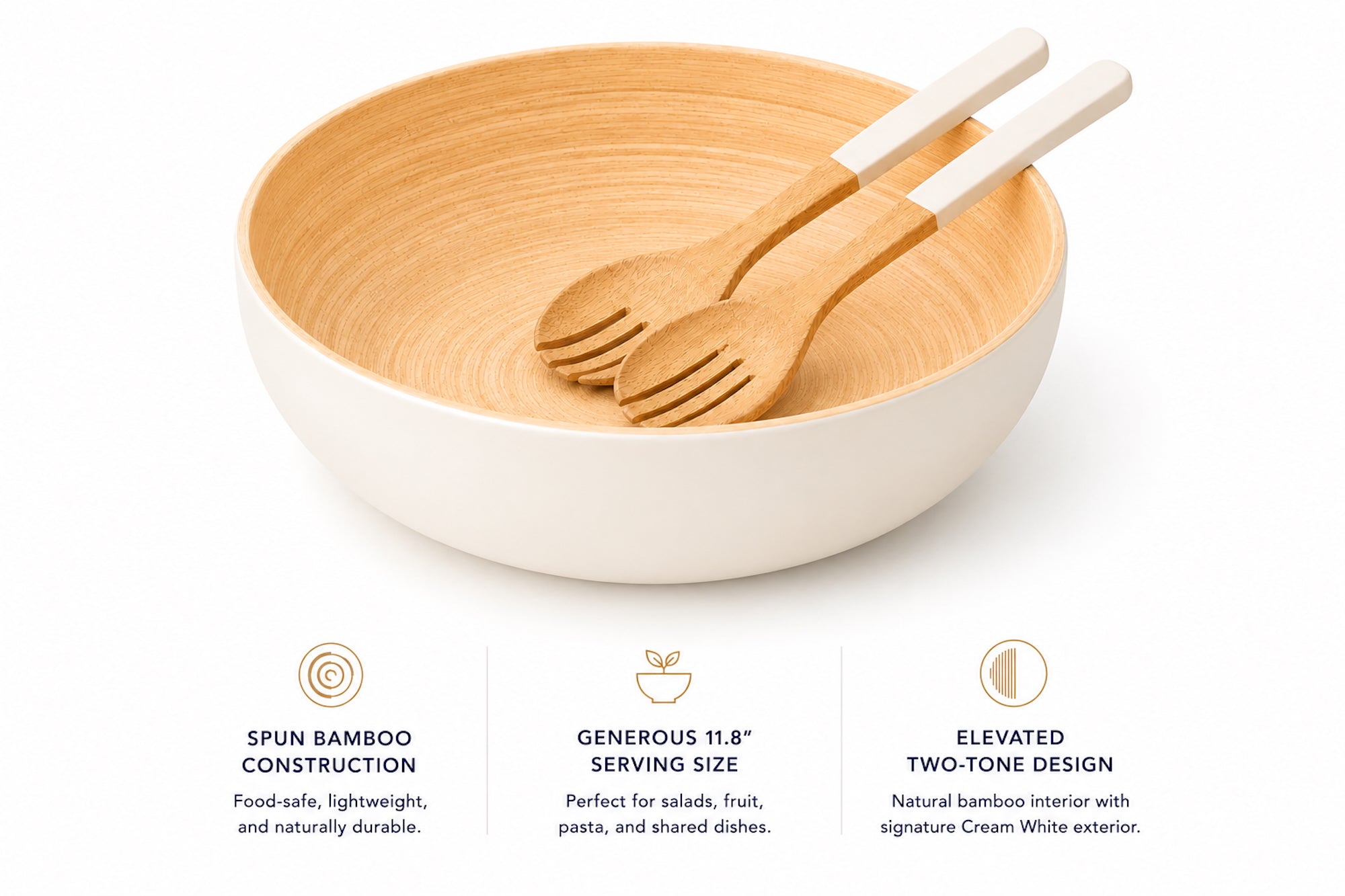 Salad Bowl with Tongs