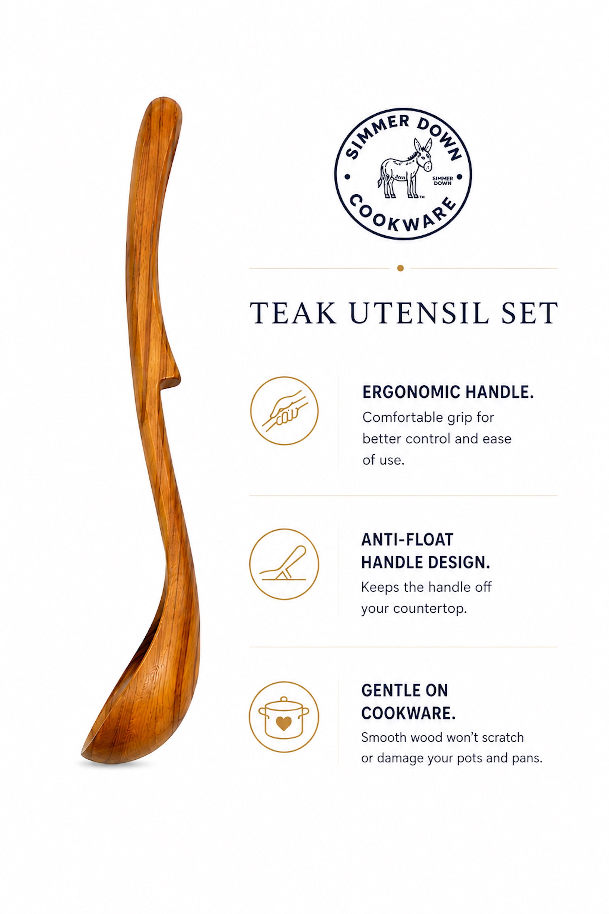 Teak Utensil Set